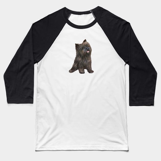 Brindle Cairn Terrier - Just the Dog Baseball T-Shirt by Dogs Galore and More